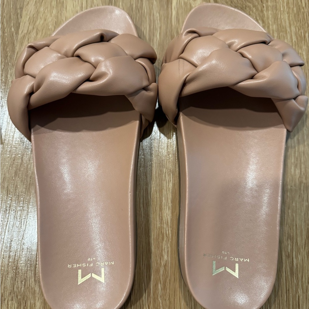 Marc Fisher Women's Tan Slide Sandals